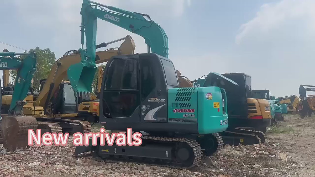 Real used Kobelco SK75 compact excavator representing the 6 to 8 ton class