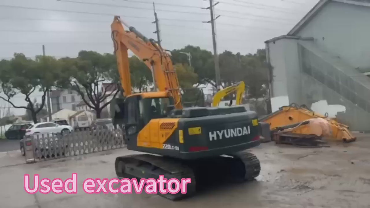 Real used Hyundai 220-9S excavator for condition and operating-hour evaluation