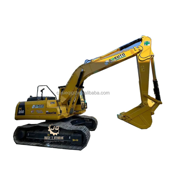 Used Komatsu PC200-8M0 Front View Hydraulic Excavator
