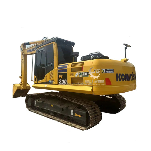 Used Komatsu PC200-8 Front View Hydraulic Excavator