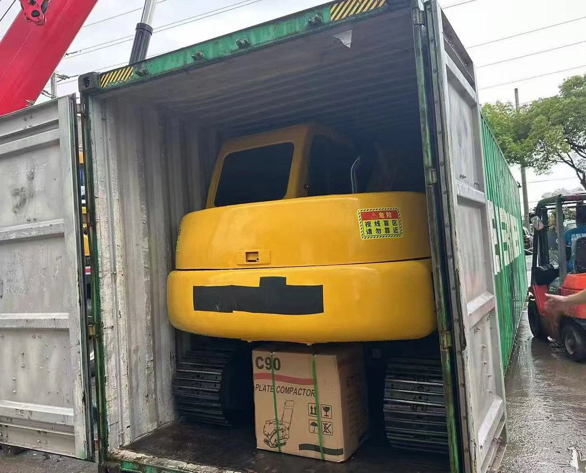 Secure Maritime Timber Blocking and Lashing for Excavators inside Container - JueQi Ship