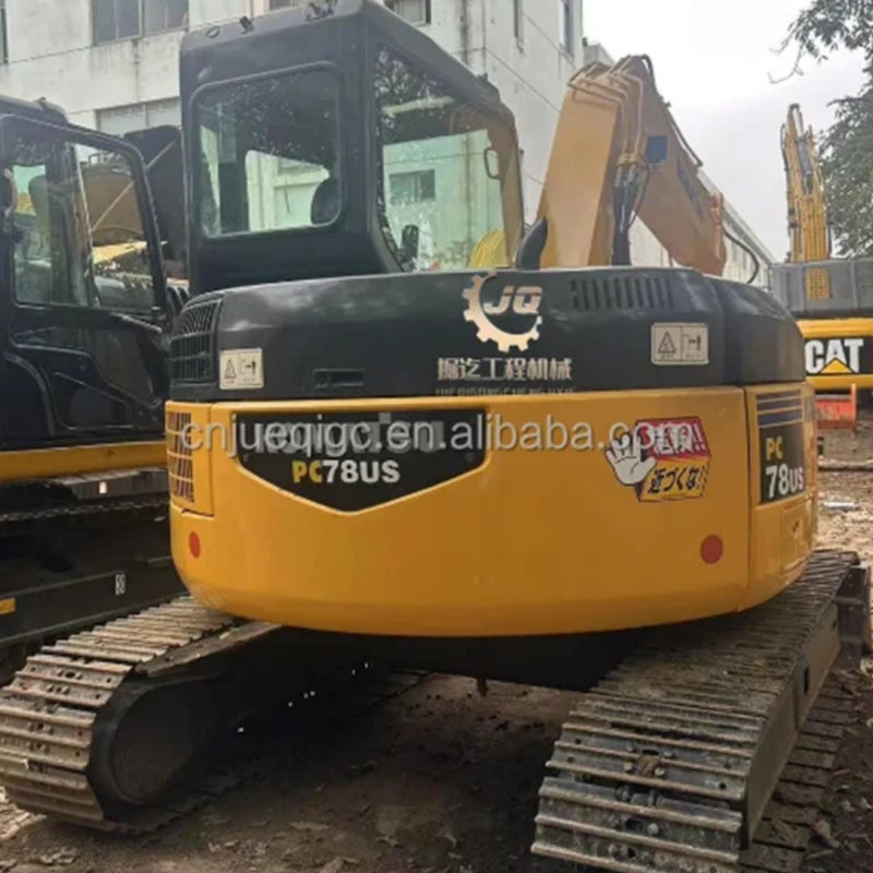 Used Komatsu PC78US Rear Counterweight and Exhaust Detail