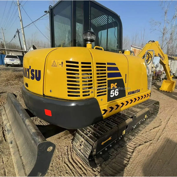 Used Komatsu PC56 Front View 5.6 Ton Mini Excavator