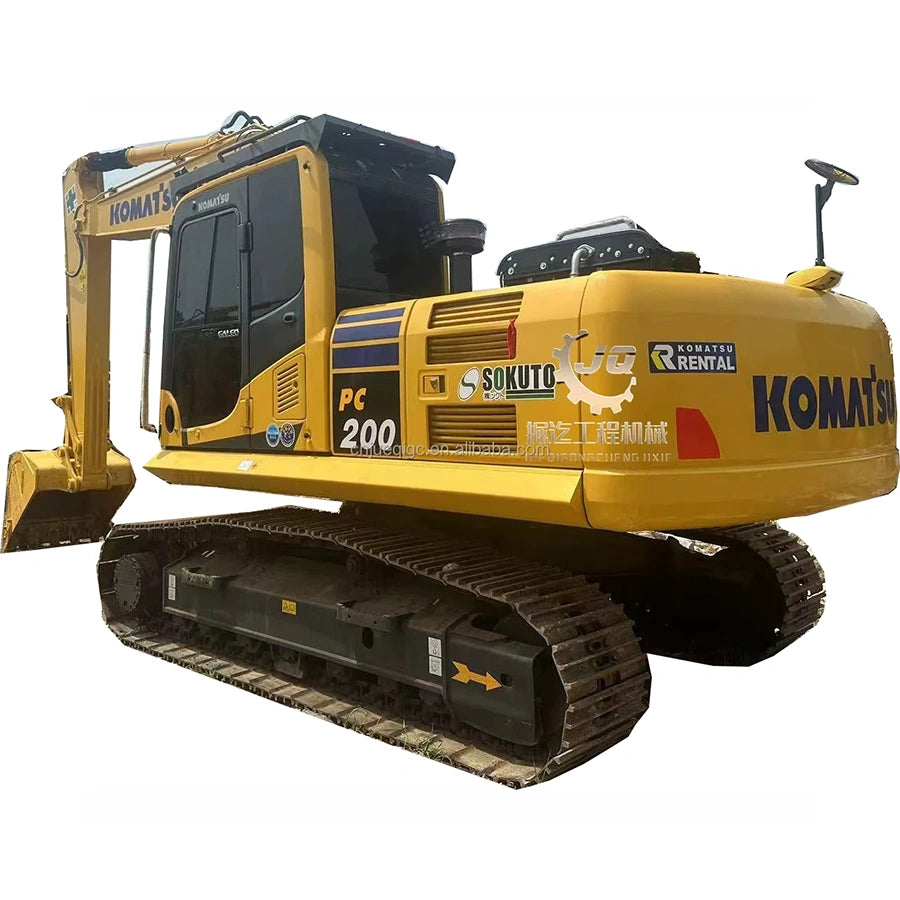 Used Komatsu PC200 Front View 20 Ton Hydraulic Excavator