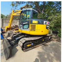 Used Komatsu PC128US Front View Tight Tail Swing Excavator