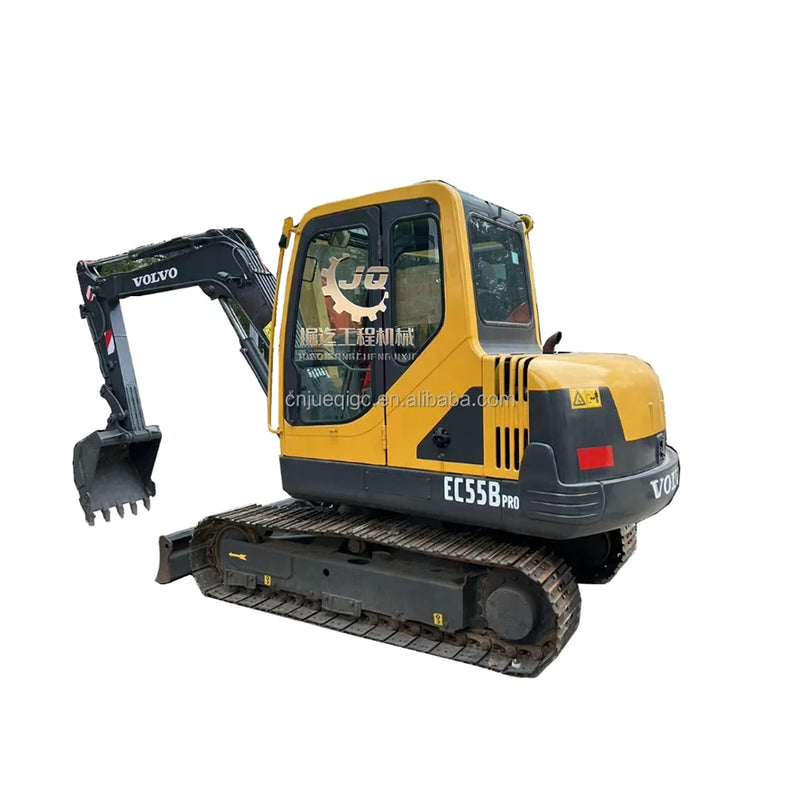 Used Volvo EC55 Mini Excavator – Front View