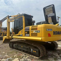 Used Komatsu PC200-8 Front View Hydraulic Excavator
