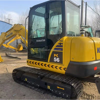 Used Komatsu PC56 Front View 5.6 Ton Mini Excavator