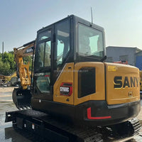 Sany 60 Excavator Cab Interior and Operator Controls