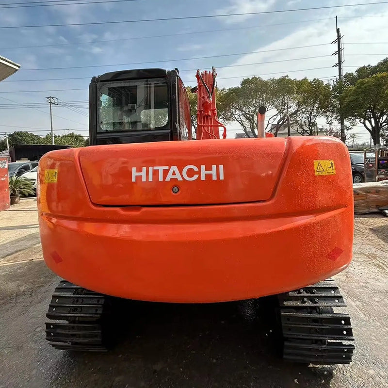 Used Hitachi ZX70QC Rear Counterweight and Exhaust Detail