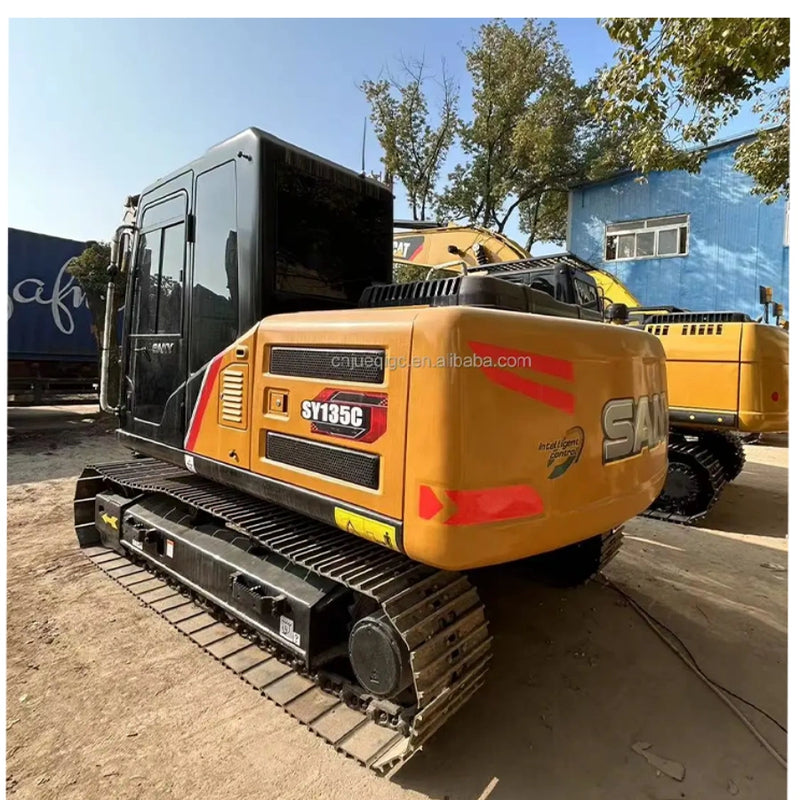 Sany 135 Conventional Tail Swing Excavator Side View