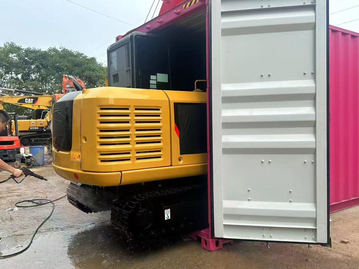 Industrial Steam Cleaning and Cosmetic Restoration of Used CAT 306E2 - JueQi Workshop
