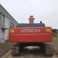 Used Hitachi ZX350 Rear Counterweight and Exhaust Detail