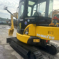 Used Komatsu PC30 Mini Excavator Operator Seat and Controls