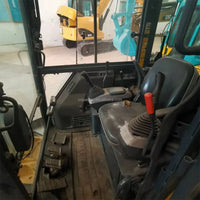 Used Komatsu PC55 Mini Excavator Cab Interior and Joysticks